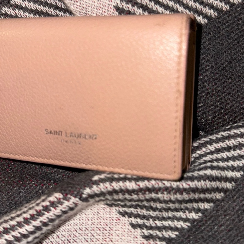 Saint Laurent Pink Mini trifold wallet